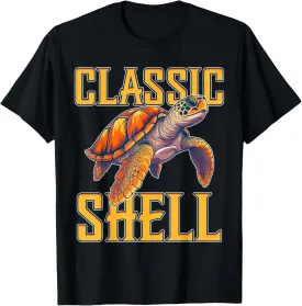 Classic Shell Sea Turtle Oceanic Wildlife Conservation T-Shirt