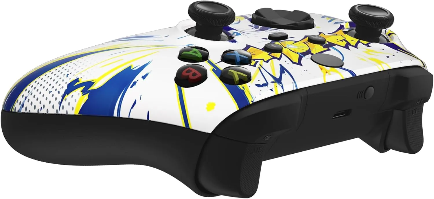 eXtremeRate Replacement Shell for Xbox Series X & S Controller - Unleash Your Style - Street Graffiti Custom Acessories Front Housing Cover for Xbox Core Controller Wireless [Control NOT Included]