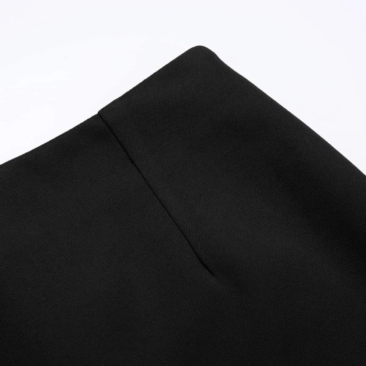 IDEALSANXUN Midi Plaid Skirts for Women Fall Winter Knee Length Pencil Wool Skirt with Slit