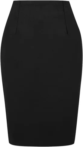 IDEALSANXUN Midi Plaid Skirts for Women Fall Winter Knee Length Pencil Wool Skirt with Slit