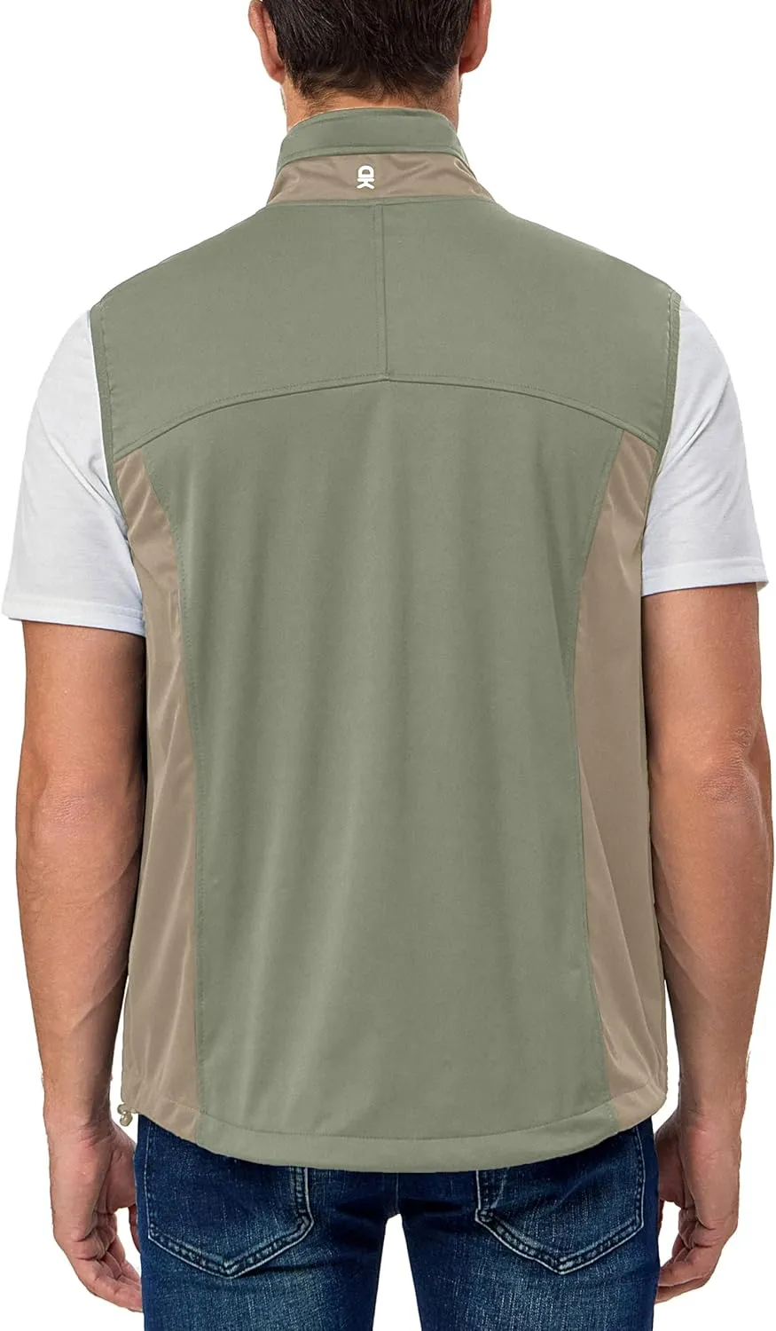 Little Donkey Andy Men's Lightweight Softshell Vest, Windproof Sleeveless Jacket for Running, Hiking, Cycling, Golf