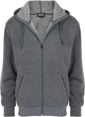 Mens Zip Up Fleece Jacket Lightweight Hoodies Casual Soft Full Zip Coats with Pockets Plus Size S-5XL Big&Tall