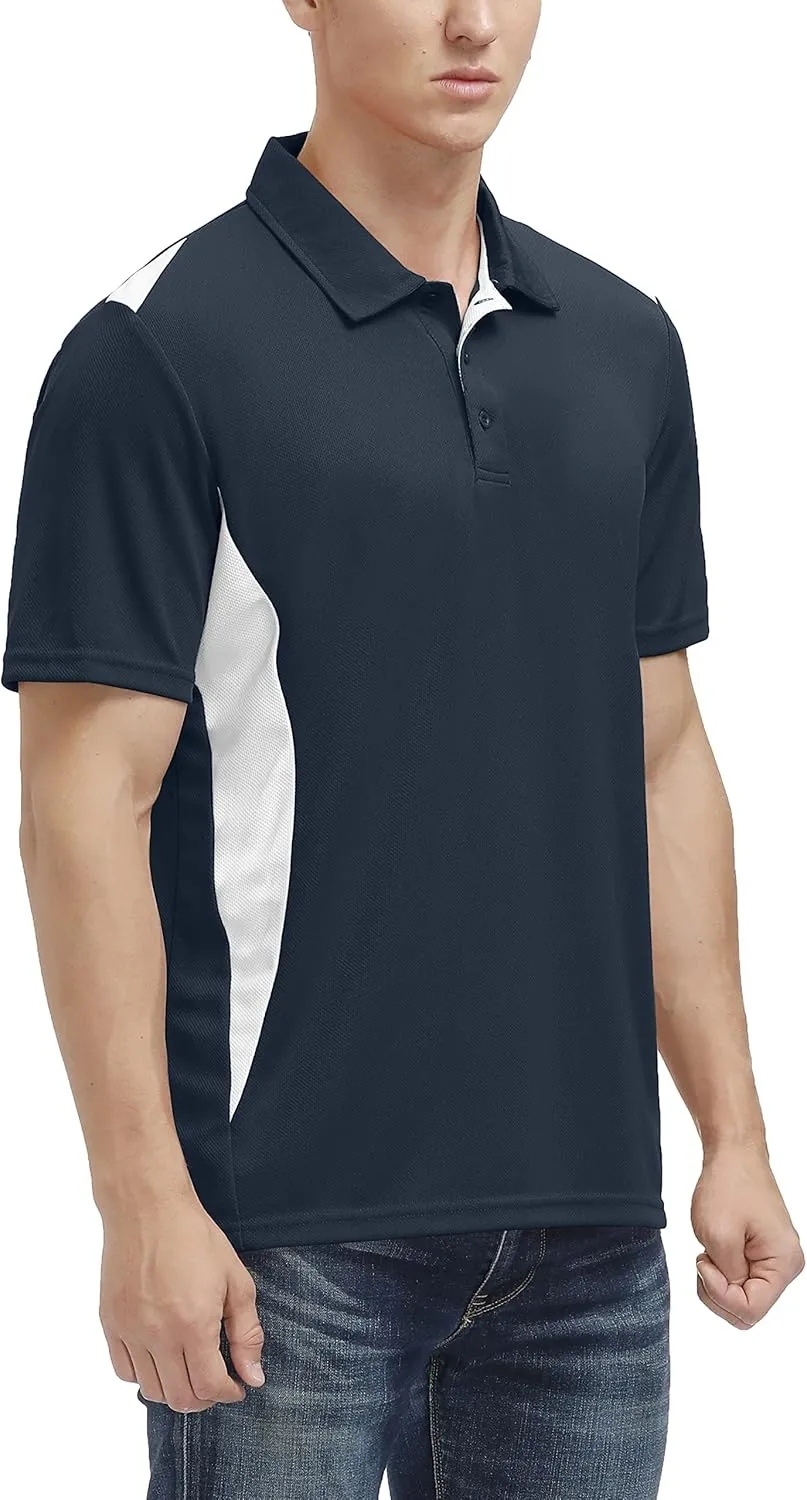 MOHEEN Men's Moisture-Wicking Golf Polo Shirts - Sun Protection Dry Fit M-7XL