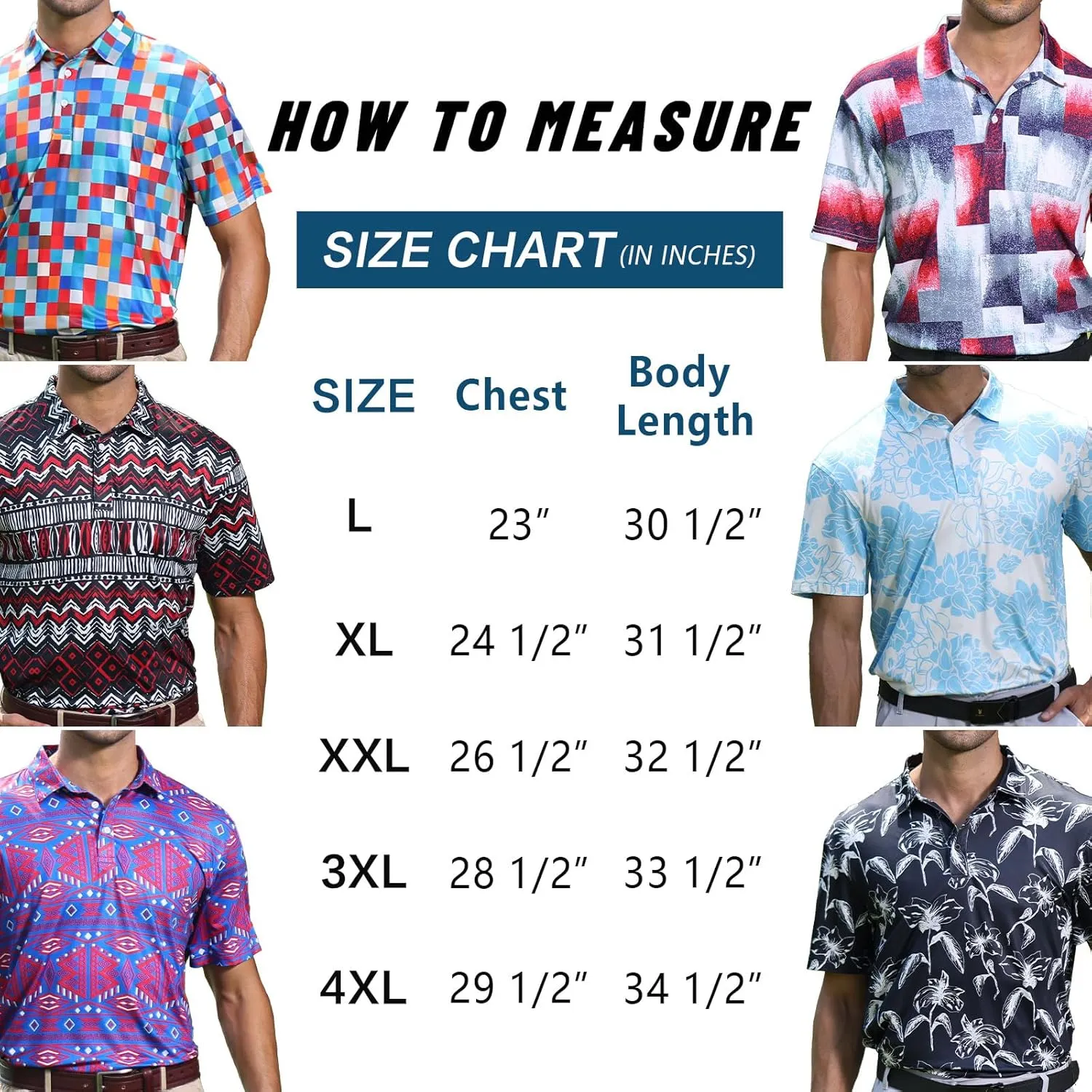 MOHEEN Men's Moisture-Wicking Golf Polo Shirts - Sun Protection Dry Fit M-7XL