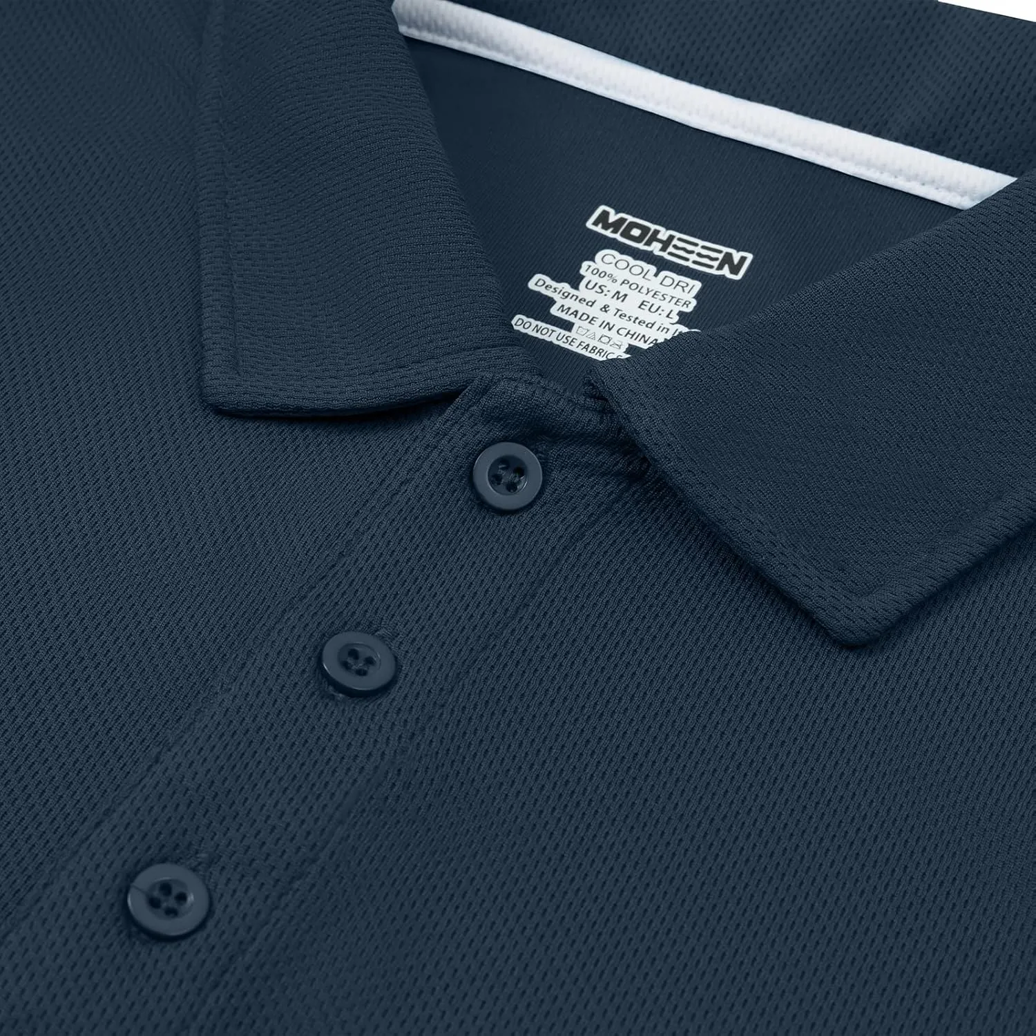 MOHEEN Men's Moisture-Wicking Golf Polo Shirts - Sun Protection Dry Fit M-7XL