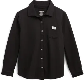 TomboyX Women's Fleece Shirt Long Sleeve Button Down Shacket Casual Relaxed Top with Pocket (XS-4X)