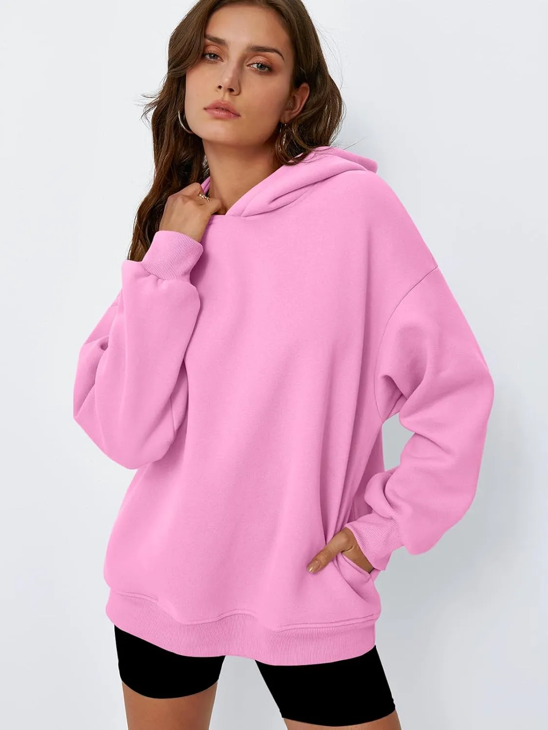 Trendy Queen Womens Oversized Hoodies Fleece Hooded Sweatshirts Casual Pullover Fall Winter Outfits Long Sleeve Tops 2025
