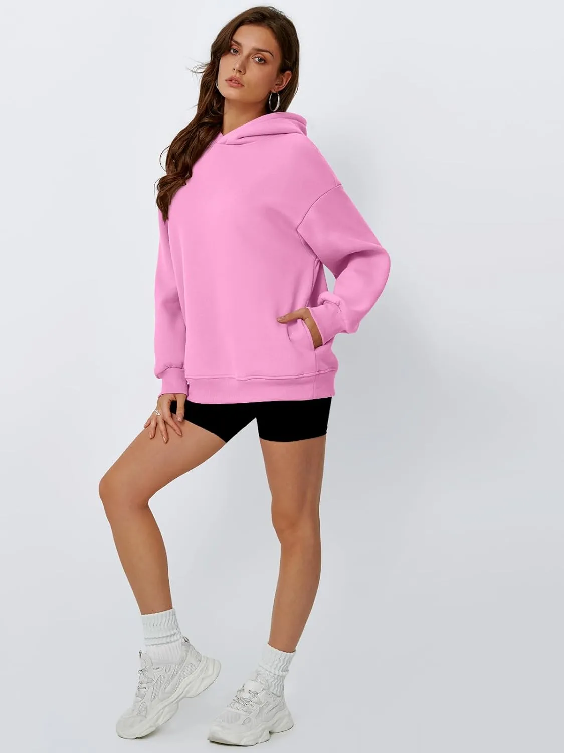 Trendy Queen Womens Oversized Hoodies Fleece Hooded Sweatshirts Casual Pullover Fall Winter Outfits Long Sleeve Tops 2025