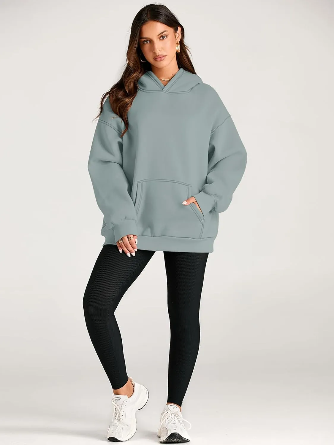 Trendy Queen Womens Oversized Hoodies Fleece Sweatshirts Sweaters Spring Outfits 2025 Pullover Fall Winter Clothes