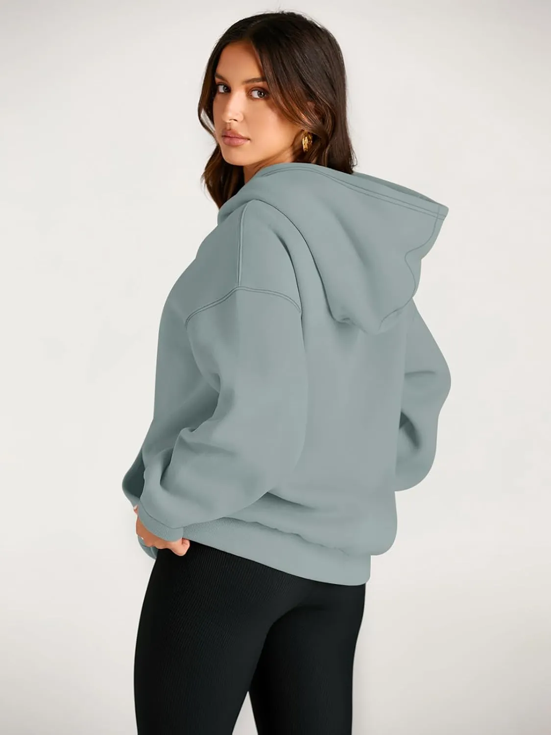 Trendy Queen Womens Oversized Hoodies Fleece Sweatshirts Sweaters Spring Outfits 2025 Pullover Fall Winter Clothes