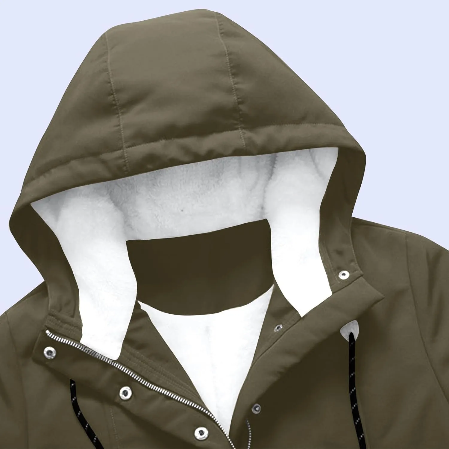 Winter Coats for Women 2025 Plus Size Warm Sherpa Fleece Lined Jackets Hooded Parka Peacoat Outerwear