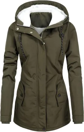 Winter Coats for Women 2025 Plus Size Warm Sherpa Fleece Lined Jackets Hooded Parka Peacoat Outerwear