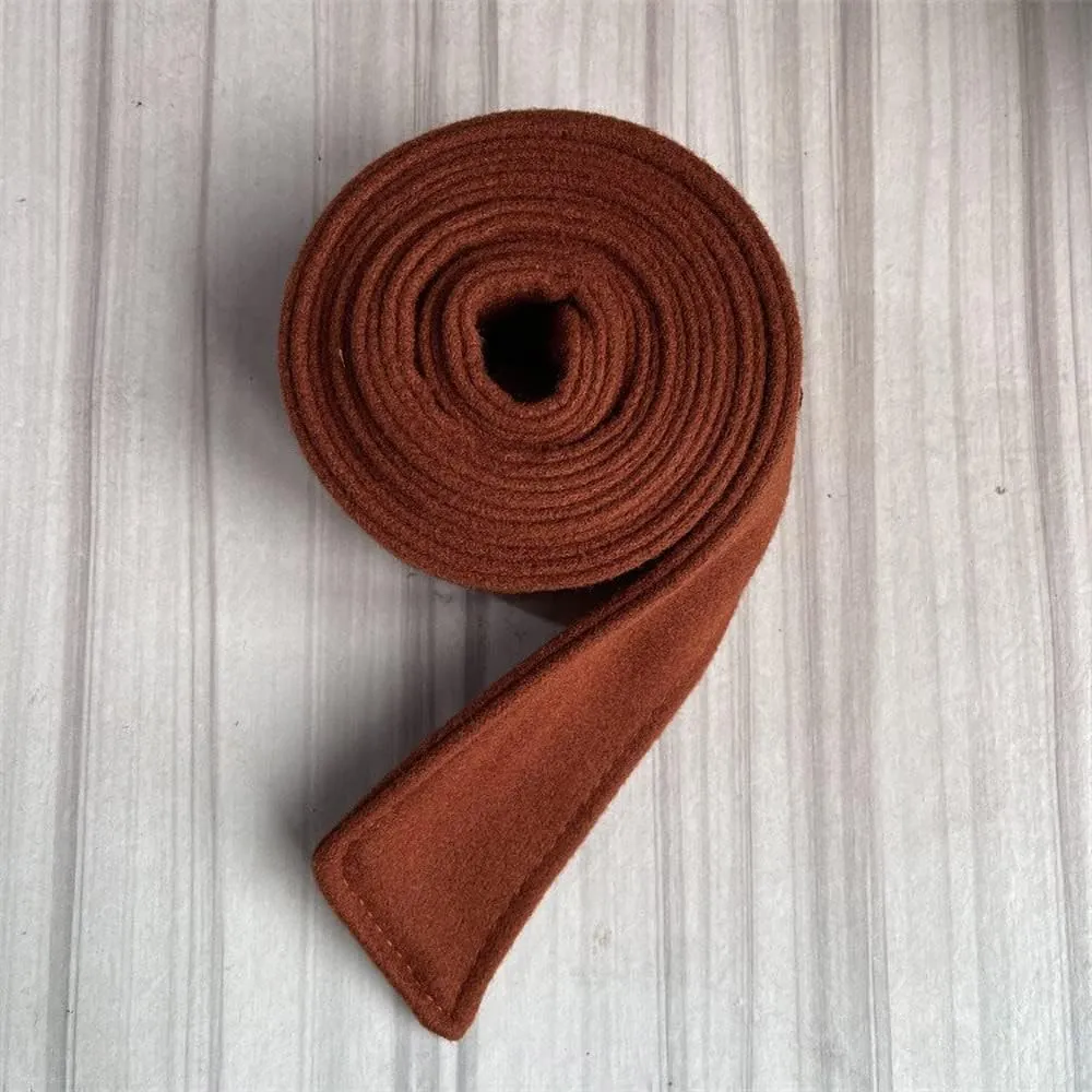 Women's Woolen Velvet Waist Belt Bow Tie-Closure Corset Wrap Around Corset Boho for Waistband