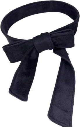 Women's Woolen Velvet Waist Belt Bow Tie-Closure Corset Wrap Around Corset Boho for Waistband