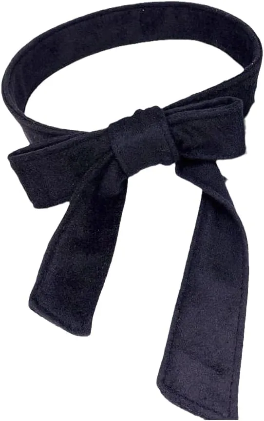 Women's Woolen Velvet Waist Belt Bow Tie-Closure Corset Wrap Around Corset Boho for Waistband