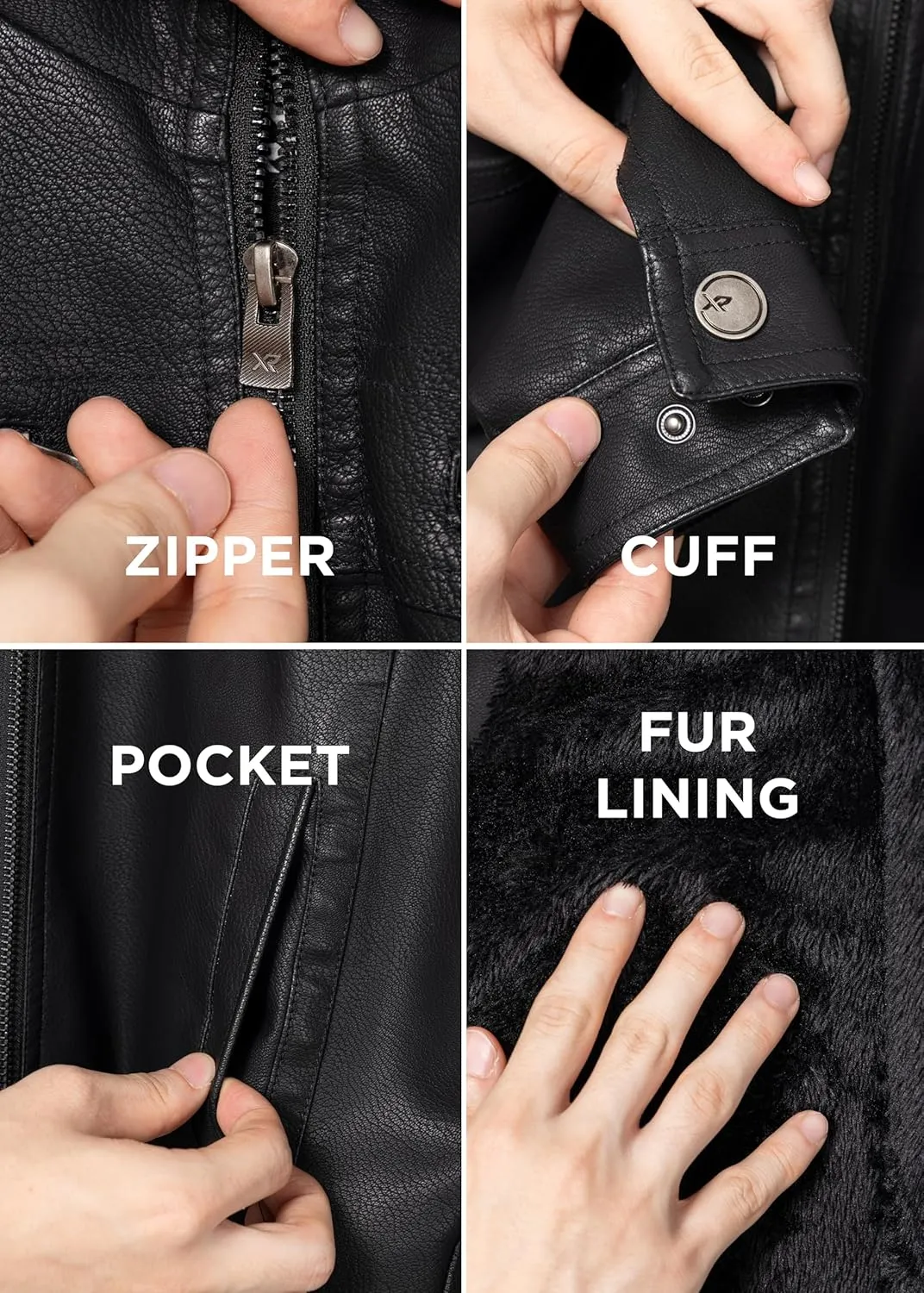 X RAY Teen Faux Leather Jacket for Fall & Winter (S - XL), Kids Outerwear Coat, Motorcycle PU Leather Jacket for Boys