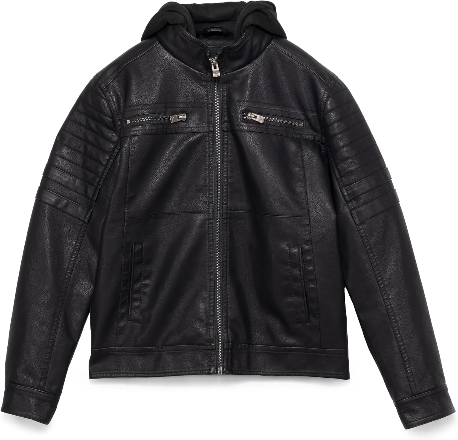 X RAY Teen Faux Leather Jacket for Fall & Winter (S - XL), Kids Outerwear Coat, Motorcycle PU Leather Jacket for Boys