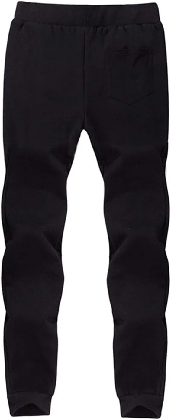 Yeokou Mens Winter Warm Sherpa Lined Active Thermal Jogger Fleece Sweatpants Pant